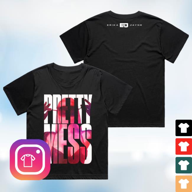 Official Erika Jayne Pretty Mess Blindfold Black Shirt