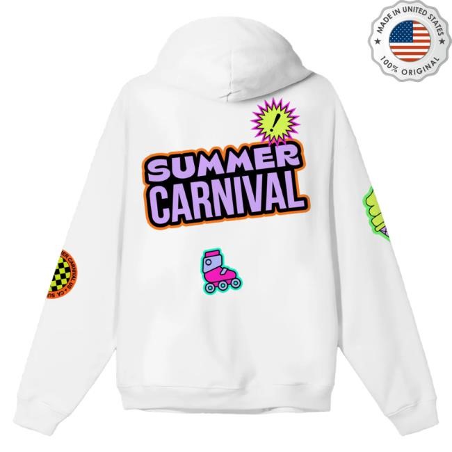 Official Pink Merch P!Nk Summer Carnival 2024 White Crewneck Sweatshirt