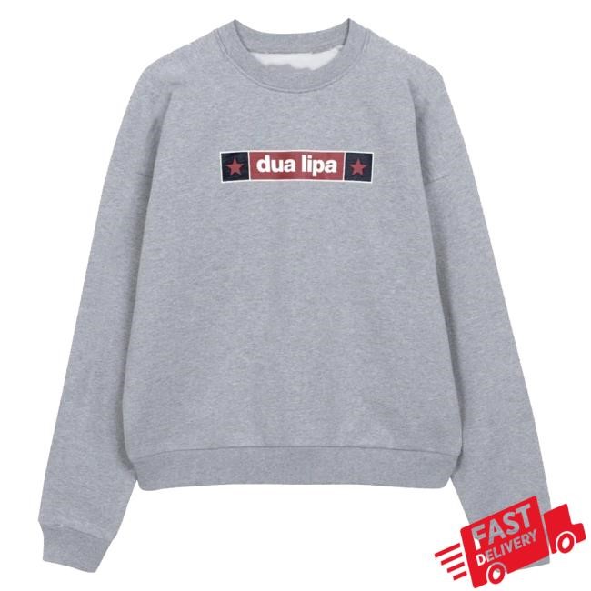 Official Dua Lipa Apparel Shop Radical Optimism | Dua Grey Crew Sweatshirt Dua Lipa