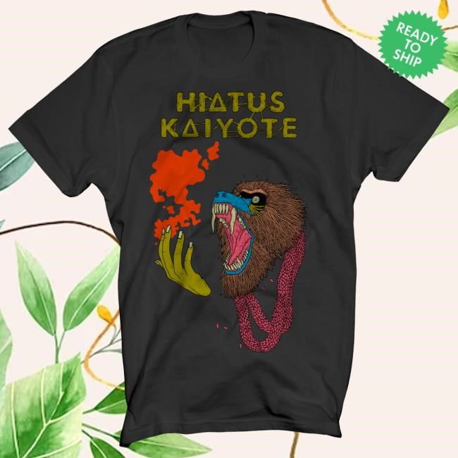 Baboon Fire Hand On Black New T-Shirt Hiatus Kaiyote Band Merch