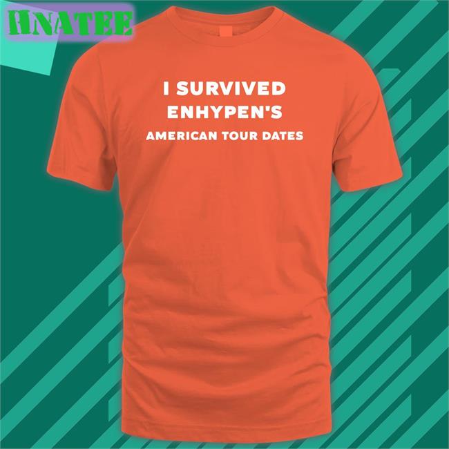 I Survived Enhypen's American Tour Dates Unisex Long Sleeve Tee Black Hoonzism