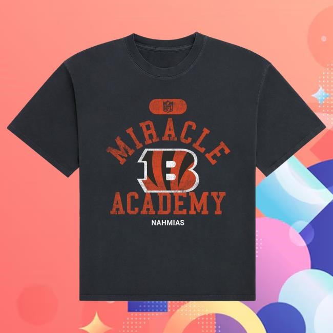 Official Fanatics Shop Store Merch Cincinnati Bengals Miracle Academy Unisex Boxy Shirt - Black by NFL