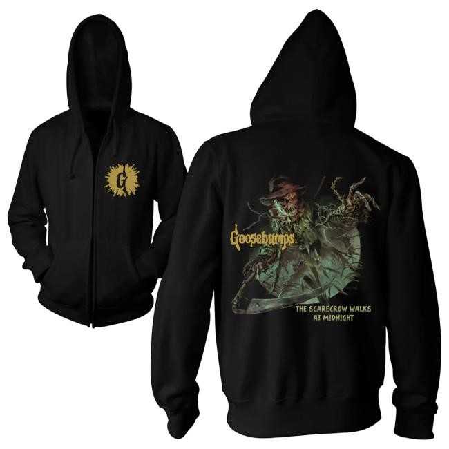 Official Cavity Colors Merch Store Shop Goosebumps: The Scarecrow Walks At Midnight - Zip-Up Popover Hoodie CavityColors