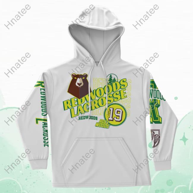 Official Premier Lacrosse League Shop Redwoods All Over Print Crewneck Sweatshirt