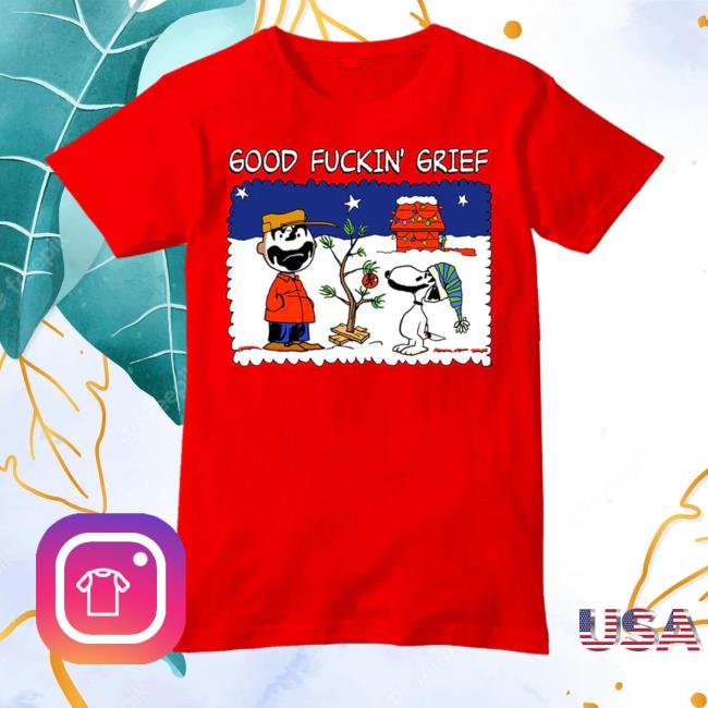 Icp Merch SHAGGY 2 DOPE Good Fuckin' Grief Red Hooded Sweatshirt Psychopathicmerch