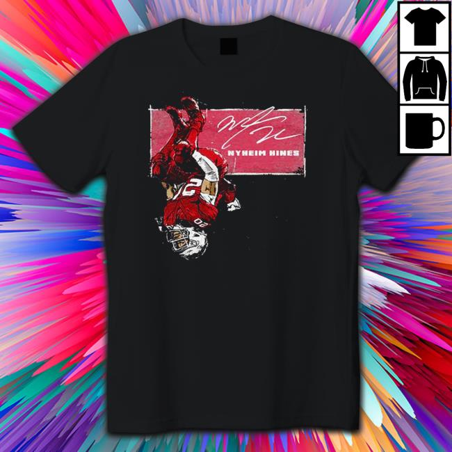 Official Nyheim Hines Buffalo Bills Backflip signature Tee Shirt
