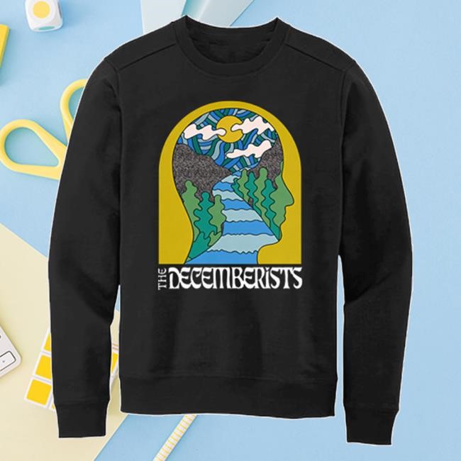 The Decemberists Official Merch The Decemberists Face Sweatshirt 2024 The Decemberists Clothing Shop The Decemberists Apparel Collection