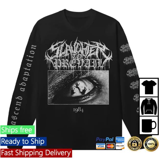 Slaughter To Prevail Store Merch "1984" Black Shaka Long Sleeve Shirt Slaughter To Prevail Clothing Shop Official Slaughtertoprevail