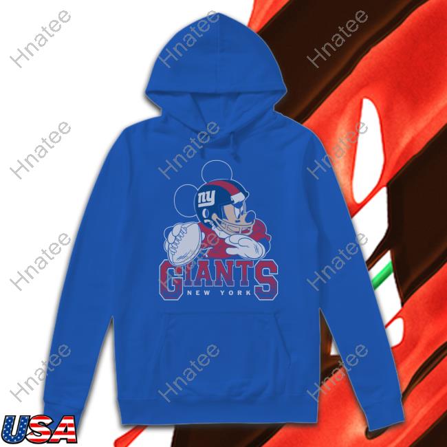 New York Giants Mickey At Quarterback Disney Vintage Football Tee