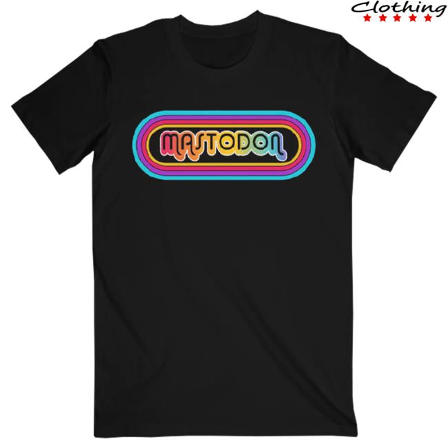 Official Mastodon Rocks Merch Store Mastodon 70'S Rainbow Logo New Shirt Mastodonrocks