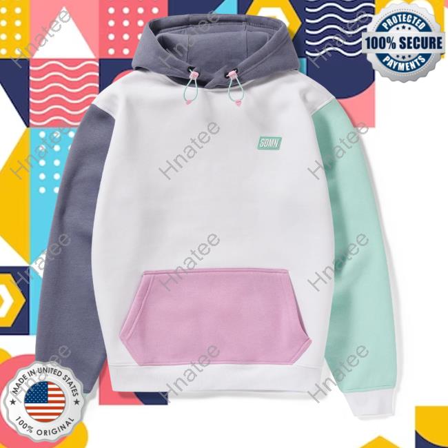 Official Sidemen Clothing Sdmn Colour Block Hoodies Mint Berry Sidemenclothing