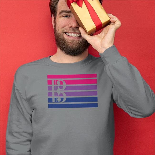 Threatening Music Notation Bisexual And Alto Clef Bi Flag Hooded Sweatshirt