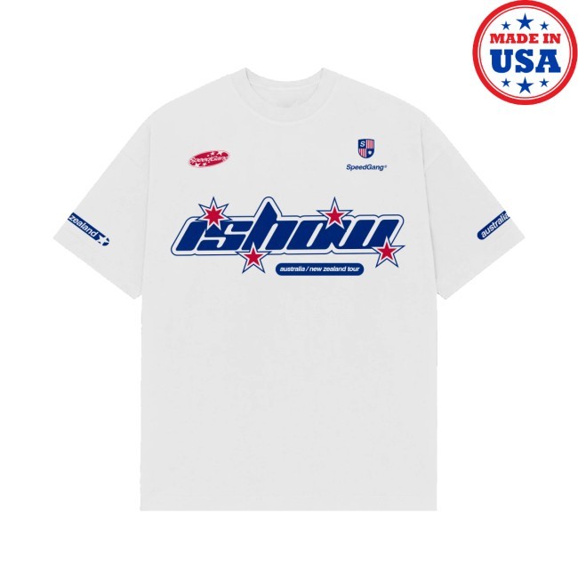 Australia & New Zealand Stream White New Tee – IShowSpeed Shop