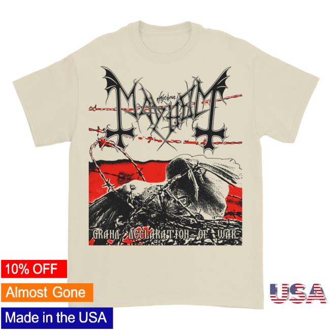 Mayhem Grand Declaration of War Sand Tee Shirt