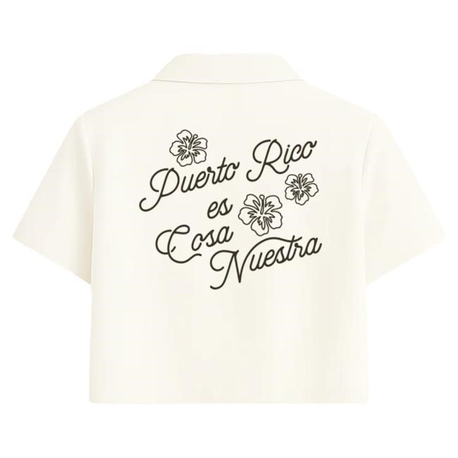 Official Rauw Alejandro Merch Store Shop PR es Cosa Nuestra Crop Black Tees