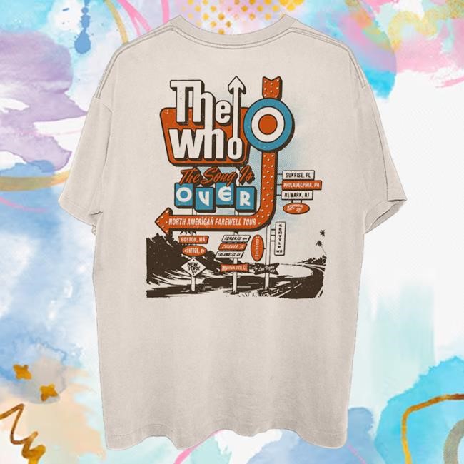 Official The Who The Song is Over Retro Sign Tshirt The Who Rock Band