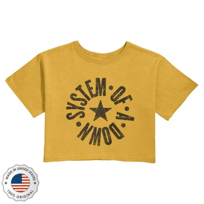 Official System Of A Down Merch Store Shop Merch System Of A Down Circle Star Ladies Crop Top Tees