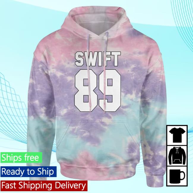 Expression Tees Taylor Swift 89 Birth Year Music Fan Era Midnight Lover Unisex Hoody Tie Dye Cotton Candy