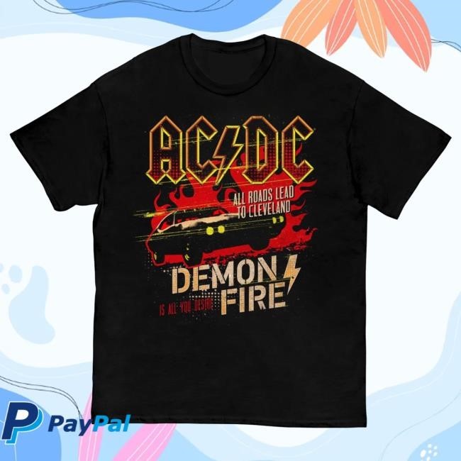Official AcDc Merch Store Ac/Dc Cleveland PWR UP Tour Tee