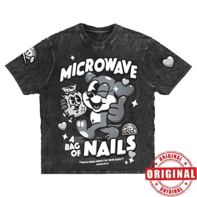 Cool Shirtz Graphic Microwave Acid Wash T-Shirt Print