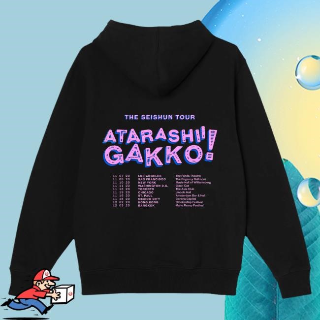 Official Atarashii Gakko Merch Ag Black Tour Pullover Hoodie