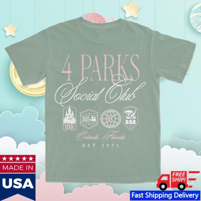 Official The Lost Bros 4 Parks Social Club Tees