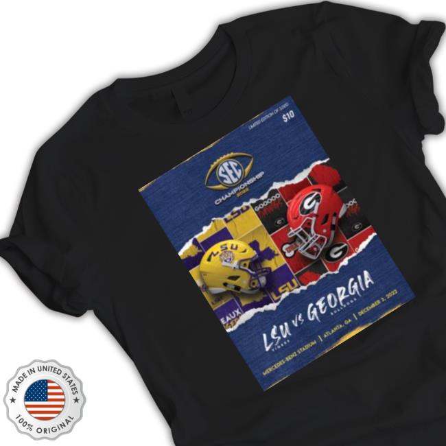 Official Lsu Tigers vs Georgia Bulldogs Mercedesbenz Stadium 2022 Matchup Sweatshirt