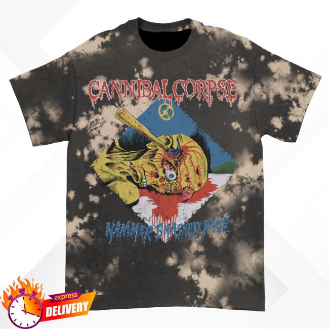 Official Kings Road Merch Store Cannibal Corpse Hammer Smashed Face Popover Shirt (Bleach Dye) Kings Road Shop CannibalCorpse