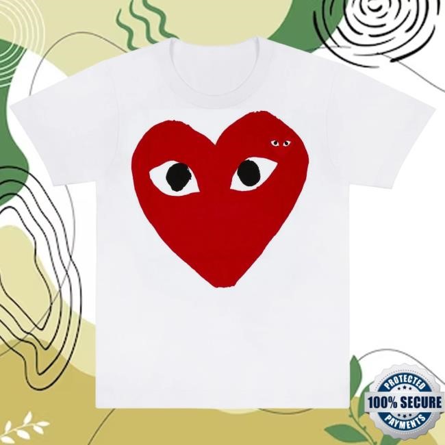 Official Forrest Comme Des Garcons Store Shop PLAY T Shirt Large Red Heart and Emblem