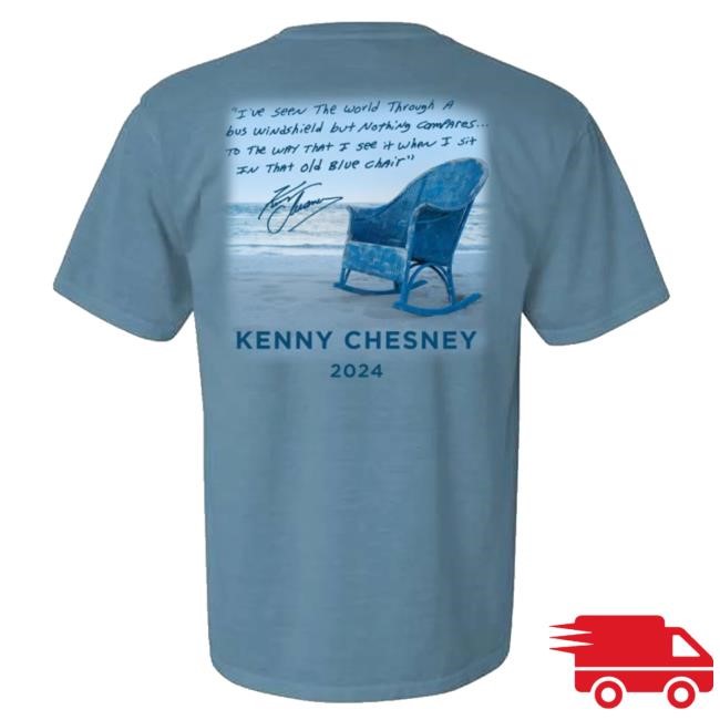 Old Blue Chair Ice Blue New T-Shirt – Kenny Chesney Official Kenny Chesney Merch Store Old Blue Chair Ice Blue Shirt – Kenny Chesney