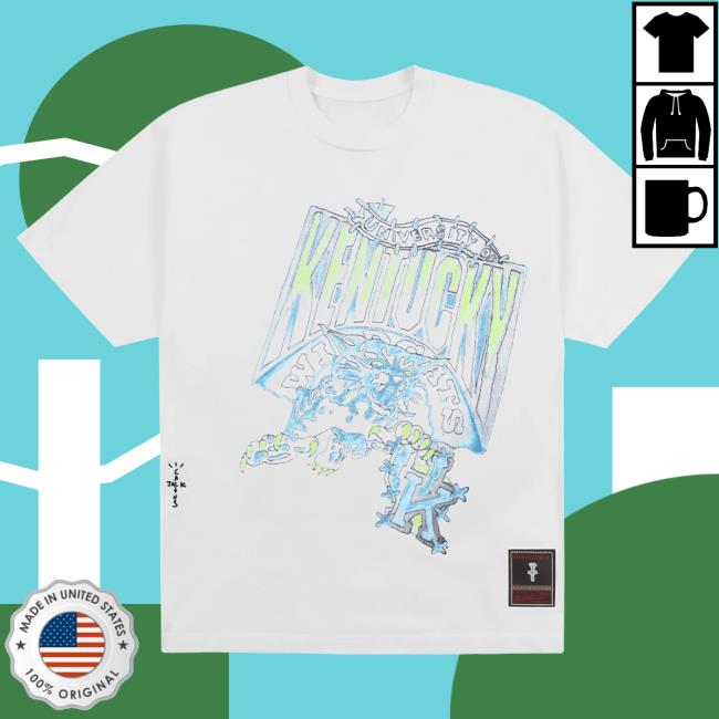 Official Travis Scott Utopia Merch Store CJ X M&N X UNIVERSITY OF KENTUCKY HANDDRAWN Shirt Travis Scott Apparel Clothing TravisScott
