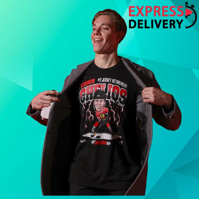 Chris Chris Chelios #7 Jersey Retirement Relish 2-25-24 Attractive Shirt Chicago Blackhawks