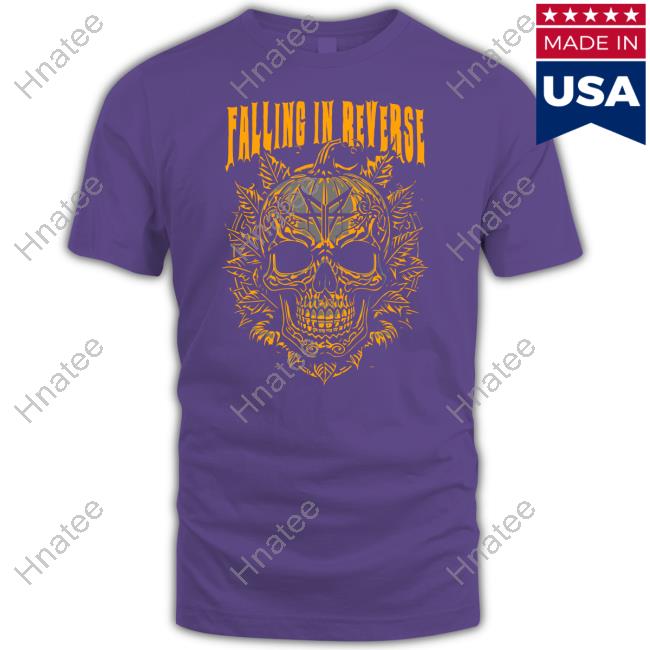 Official Falling In Reverse Merch Pumpkin Skull Shirt