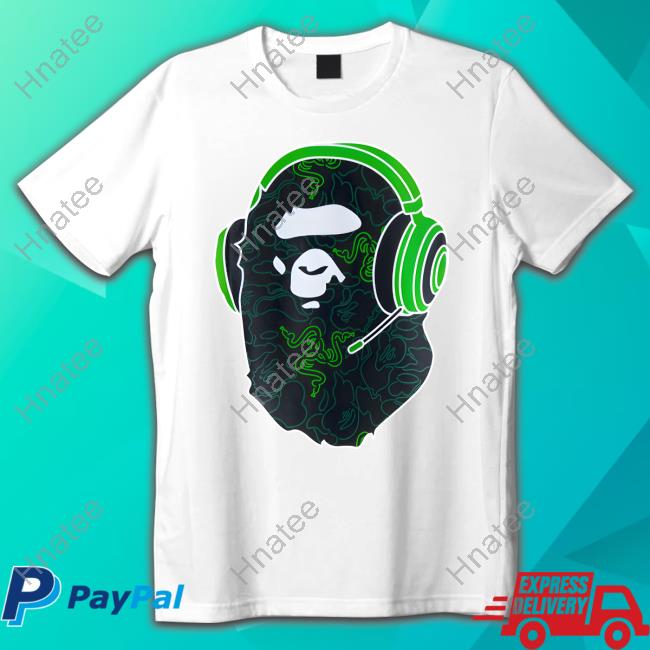 Bape X Razer Neon Camo Ape Head Shirts