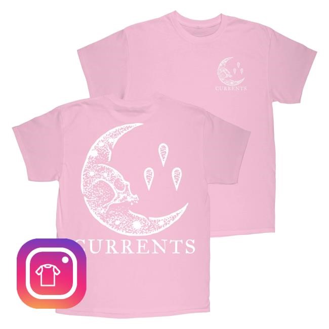 Currents Band Official Moon Logo Shirt - Light Pink Currentsofficial