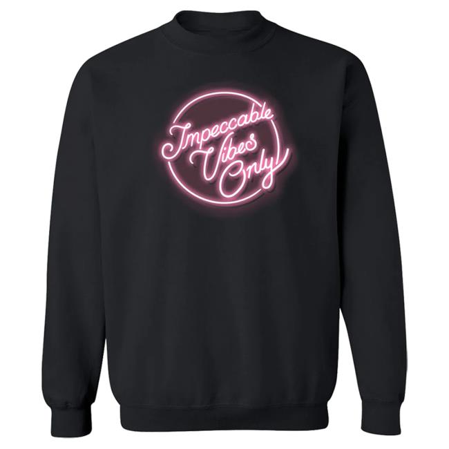 Official Kings Road Merch Store Beach Too Sandy Impeccable Vibes Only Popover Sweatshirt (Black) Kings Road Shop