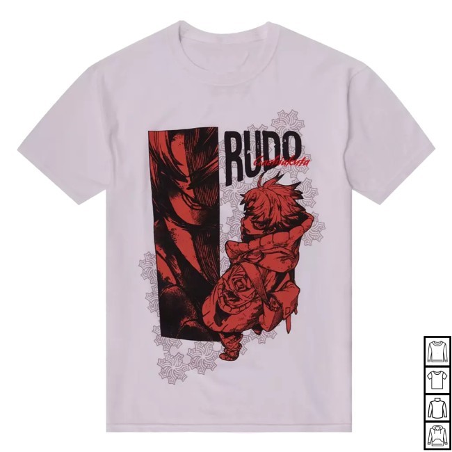 Official Gachiakuta Rudo Red Panel Shirt - Gachiakuta