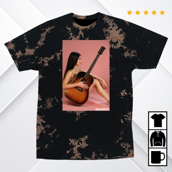 Official Kacey Musgraves Merch Store KaceyMusgraves Guitar Photo T-Shirt Kacey Musgraves Apparel Clothing Shop