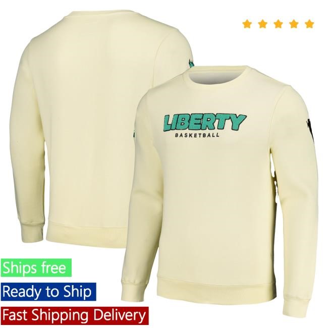 Official Ny Liberty Merch Store Unisex Cream New York Liberty Core Hooded Sweatshirt Ny Liberty Apparel Shop