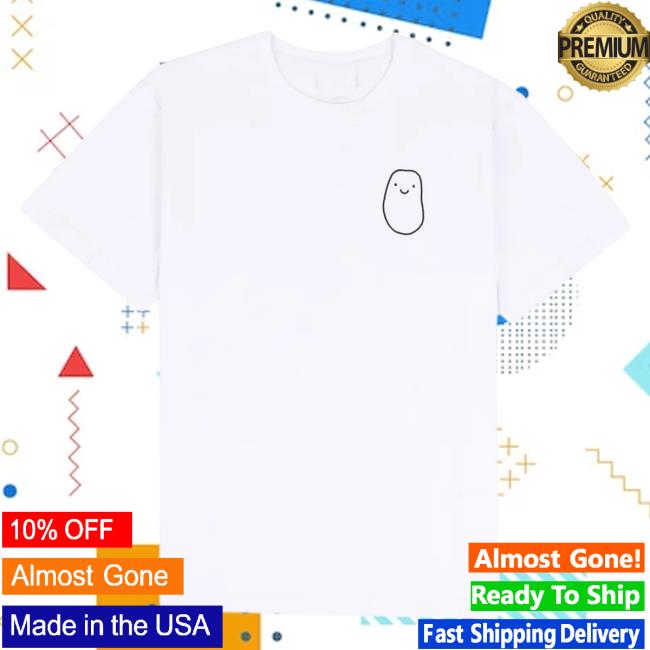 Official Happy Potato Merch Burnt Potato Icon White Tee