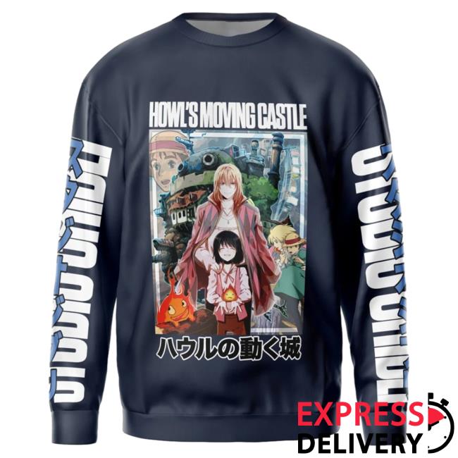 Official Anime Ape Clothing Howl’s Moving Castle Studio Ghibli Streetwear AOP Tshirt 3D All Over Print Animeape