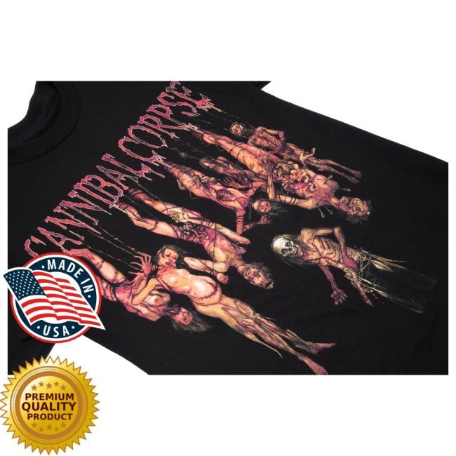 Official Cannibal Corpse Merch Cannibal Corpse Torture Album Cover T-Shirt (Black)