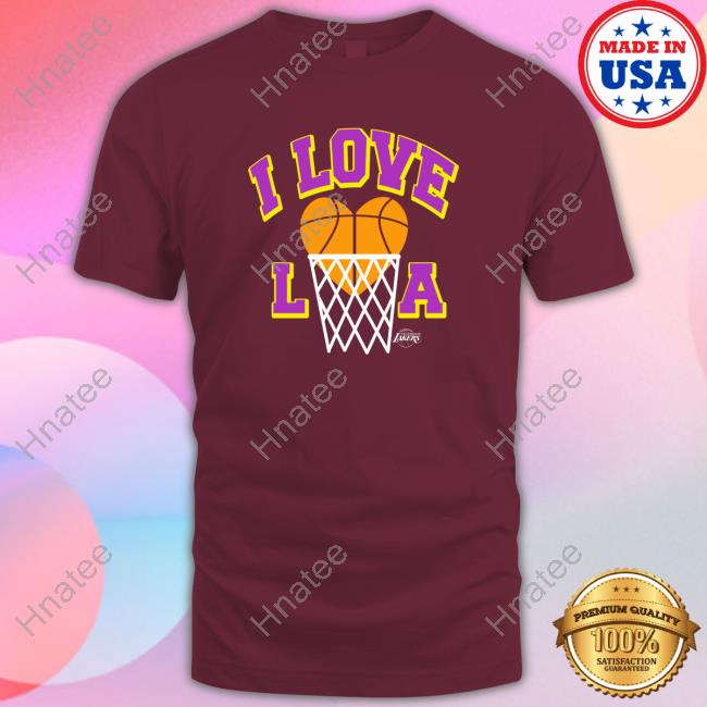 Official Nba Homage Los Angeles Lakers Hometown I Love La Long Sleeve Tee