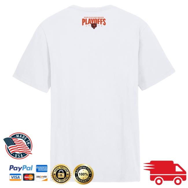 Collector-Style Chicago Bears 2025 NFL Playoffs Tee - White Edition