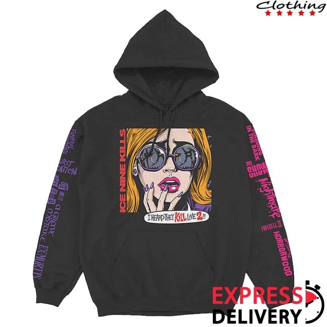 Official Ice Nine Kills Merch Store Eyes, Eyes My Darling Charcoal Hooded Sweatshirt