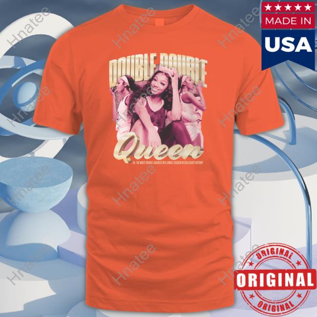 Angel Reese Merch Angel Reese Double-Double Queen Long Sleeve Shirt