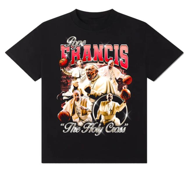 Notsafeforwear Merch Pope Francis The Holy Cross Hoodie