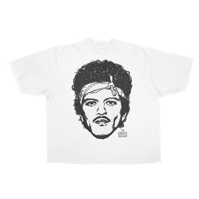 Graphic Print Bruno Mars The Romantic Rose Tee - Black Edition