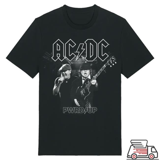 Official Ac Dc Merch Store AC/DC B&W Photo 2024 Tour Popover Shirt Ac Dc Shop Acdc Clothing