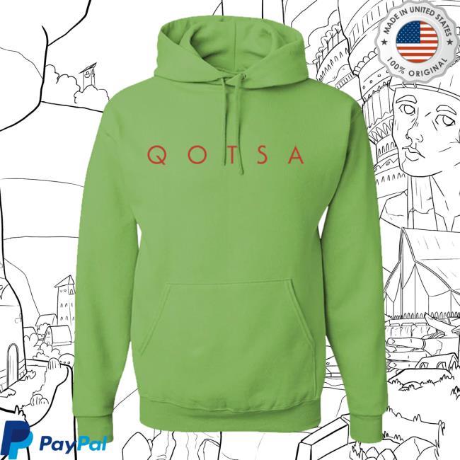 Official Queens Of The Stone Age Qotsa Merch Store In Times New Roman... Green Hoody Queensofthestoneage